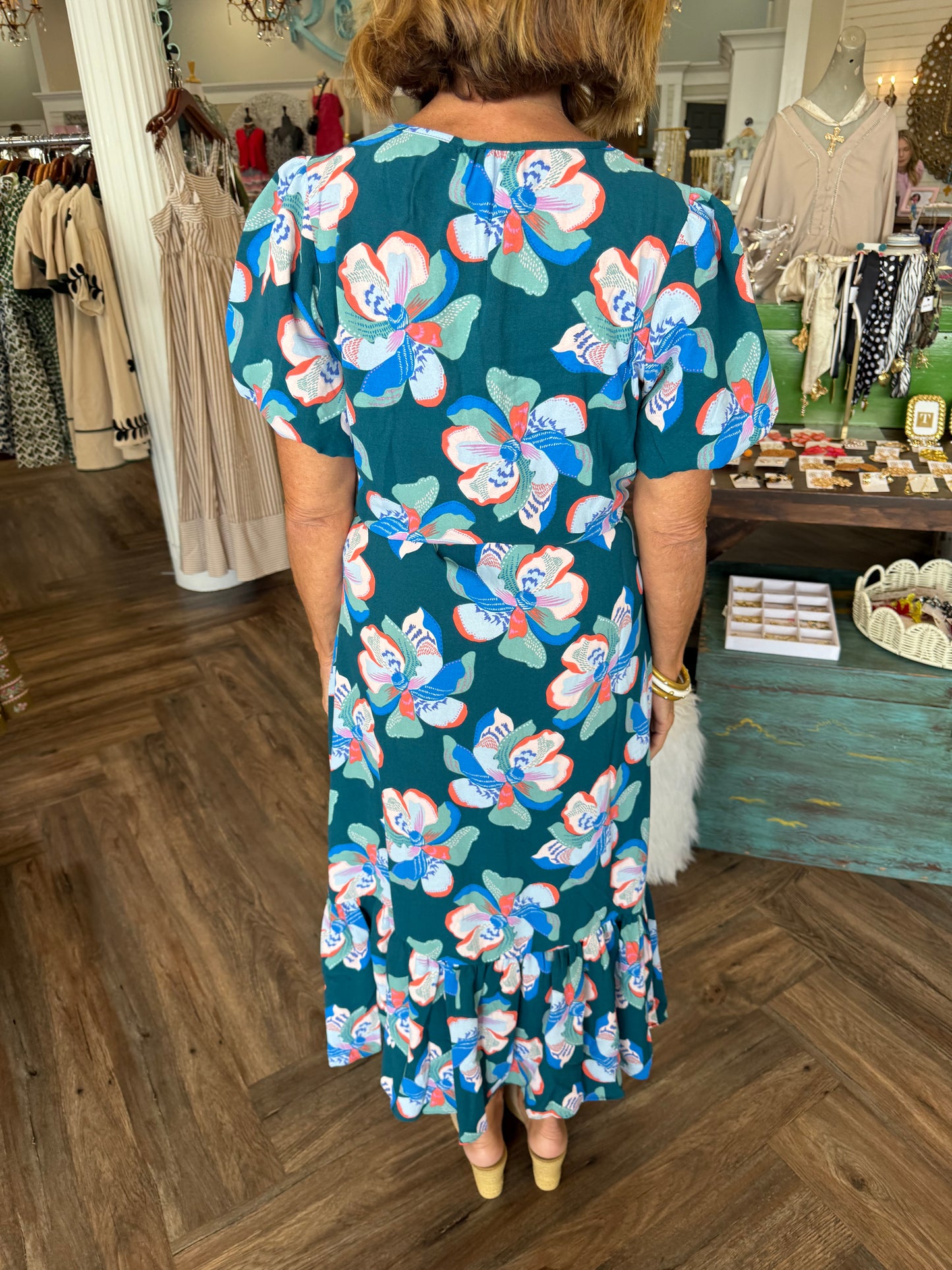 Mary Square Camila Dress: Center Stage Green