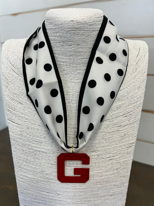 Retro 'G' Scarf Necklace
