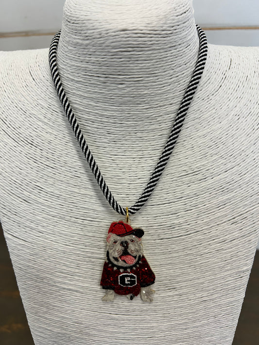 UGA Dawg Rope Necklace