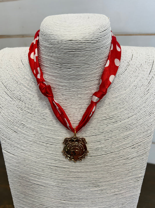Lucky Dawg Charm Scarf Necklace