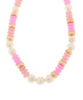 Metal & Color Rondelle Beads Necklace