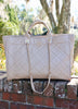 Caroline Hill Melissa Tote Bag: Tan Quilted