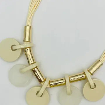 Acrylic and Leather Necklace