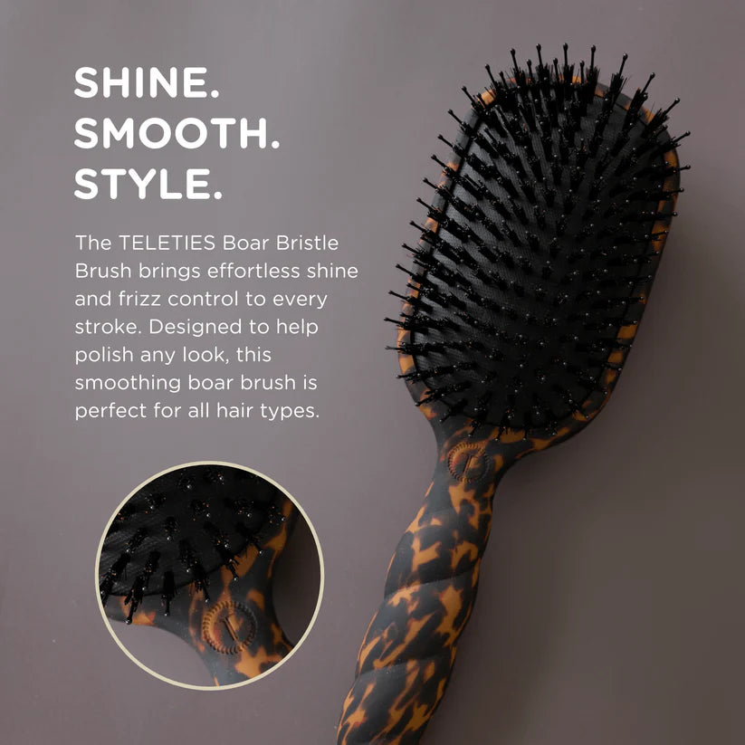 Boar Bristle Hair Brush - Tortoise