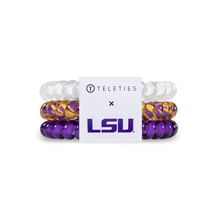 LSU- Large Spiral Hair Coils, Hair Ties, 3-pack