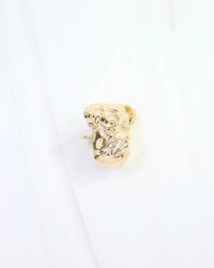 Caroline Hill Sally Scarf Slide Dog Gold