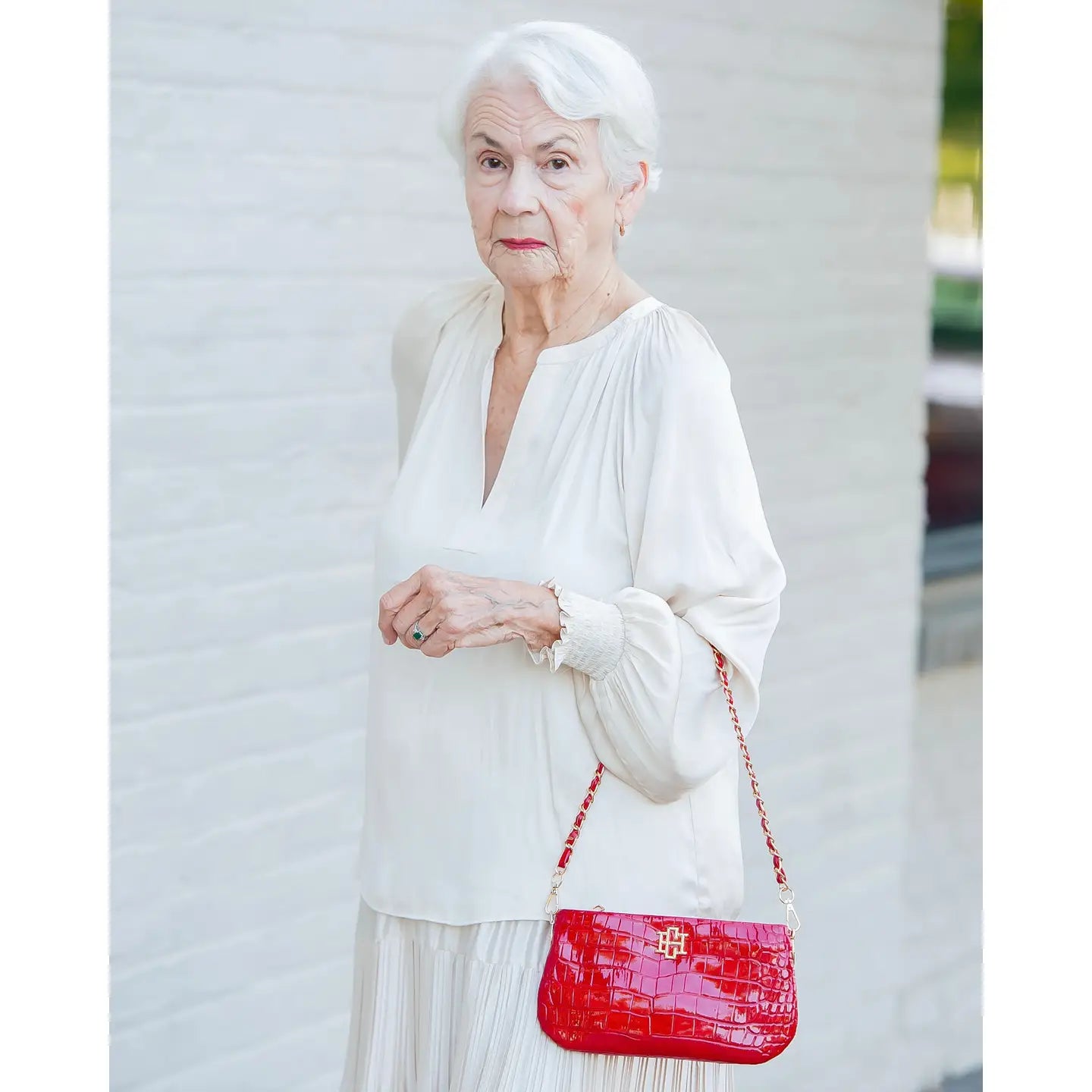 Livi Crossbody Red Patent Ec