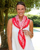 Caroline Hill Geometric Red Scarf: Large