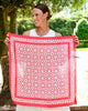 Caroline Hill Geometric Red Scarf: Medium