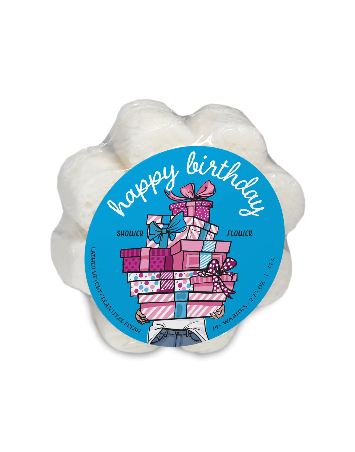 Caren Original Shower Sponge - HAPPY BIRTHDAY (Seaside)