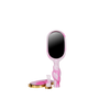 Mini Boar Hair Brush: Pink Swirl