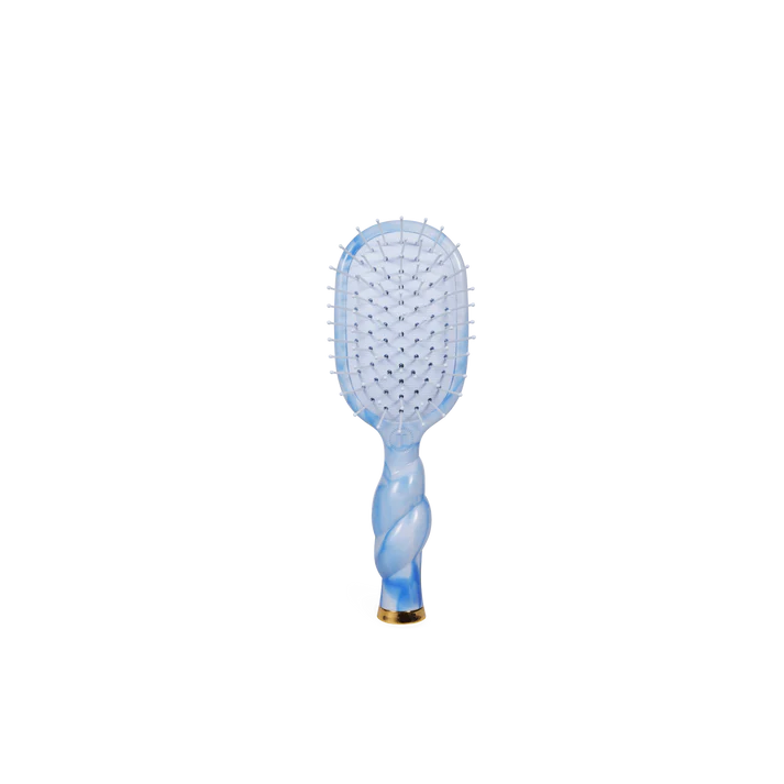 Mini Detangler Hair Brush: Blue Swirl