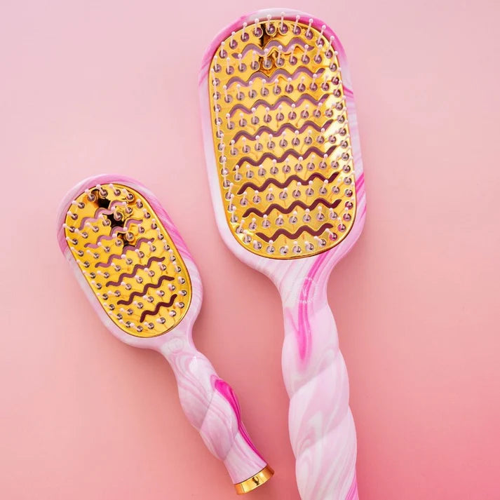 Mini Vent Hair Brush: Pink Swirl