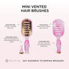 Mini Vent Hair Brush: Pink Swirl