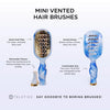 Mini Vent Hair Brush: Blue Swirl
