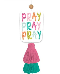 Mary Square Car Freshener: Pray