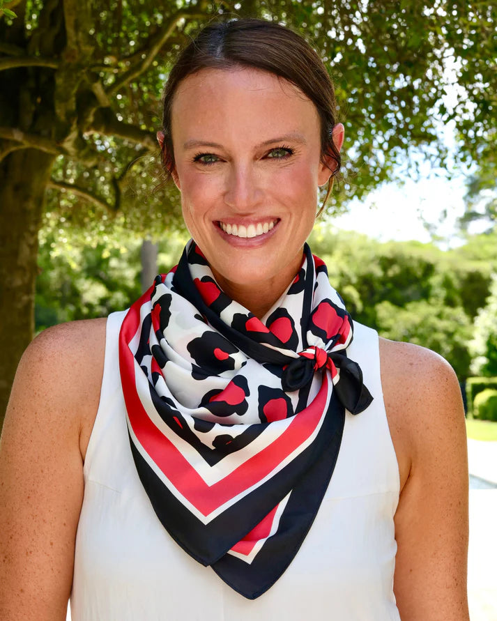 Caroline Hill Spotted Scarf: Large