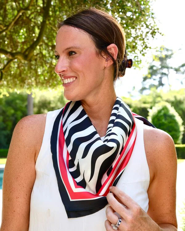 Caroline Hill Scarf Zebra Stripes: Medium