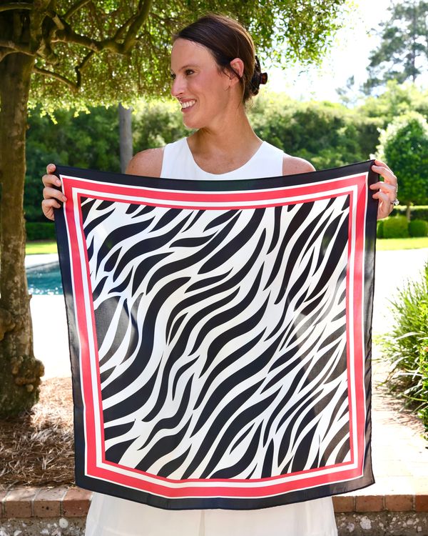 Caroline Hill Scarf Zebra Stripes: Medium